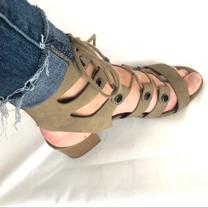 Simply Vera lace up block heel sandals